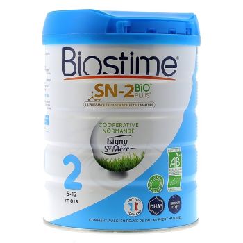 Lait infantile Biostime SN-2 Bio plus 2&egrave;me &acirc;ge - 1 pot de 800 g
