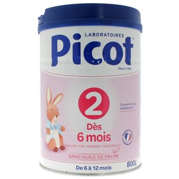 Lait poudre 2&egrave;me &acirc;ge standard Picot - boite de 800g