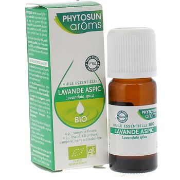 Huile essentielle Lavande Aspic BIO Phytosun Ar&ocirc;ms - flacon de 10 ml