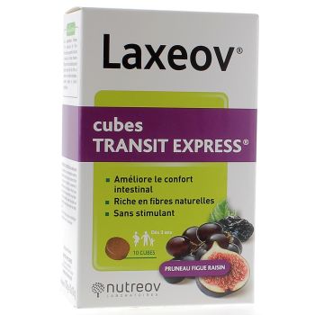 Laxeol cubes transit pruneau figue raisin Nutreov - bo&icirc;te de 10 cubes