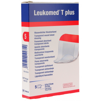 Leukomed T plus pansements st&eacute;riles transparents Bsn m&eacute;dical - boite de 5 pansements de 5.0x7.2cm