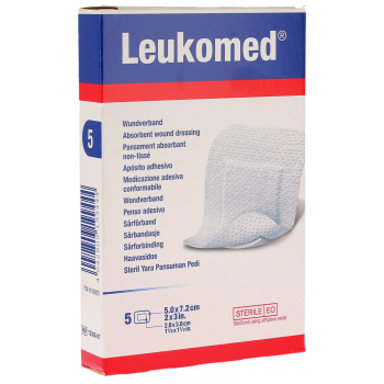 Leukomed pansements absorbants non-tiss&eacute;s Bsn m&eacute;dical - boite de 5 pansements de 5.0x7.2cm