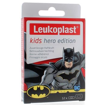 Leukoplast Kids Pansement Batman Hero edition BSN M&eacute;dical - bo&icirc;te de 12 pansements