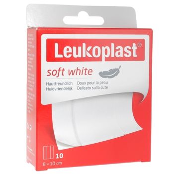 Leukoplast Soft White pansements &agrave; d&eacute;couper BSN Medical - bo&icirc;te de 10 pansements de 8 x 10 cm