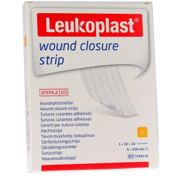 Leukosan Strip sutures cutan&eacute;es adh&eacute;sives BSN M&eacute;dical - 10 strips de 6 x 100 mm