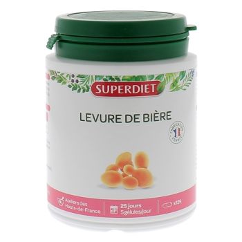 Levure de bi&egrave;re Super Diet - pot de 125 g&eacute;lules