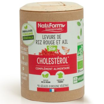 Levure de riz rouge Ail bio Ecoresponsable Nat&Form - bo&icirc;te de 200 g&eacute;lules