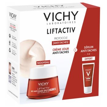 LiftActiv B3 Anti-Dark Spots Cr&egrave;me SPF50 + Specialist B3 S&eacute;rum taches brunes & rides 5 ml offert Vichy - coffret de 2 produits