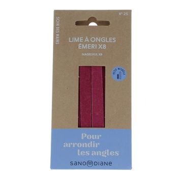 Limes &agrave; ongles &eacute;meri petit mod&egrave;le Sanodiane - 8 limes