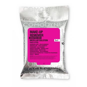 Lingettes D&eacute;maquillantes Hypoallerg&eacute;niques Peaux Sensibles Comodynes - 20 lingettes