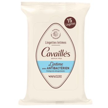 Lingettes intimes avec anti-bact&eacute;rien Rog&eacute; Cavaill&egrave;s - paquet de 15 lingettes