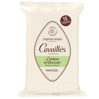 Lingettes intimes hydratantes sp&eacute;cial s&eacute;cheresse Rog&eacute; Cavaill&egrave;s - paquet de 15 lingettes