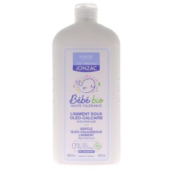 Liniment doux ol&eacute;o-calcaire b&eacute;b&eacute; bio Eau Thermale Jonzac - flacon de 500 ml