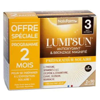 Lumi'sun pr&eacute;parateur solaire Nat&Form - lot de 2 boites de 30 g&eacute;lules