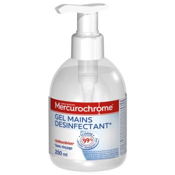 Gel mains d&eacute;sinfectant Mercurochrome - flacon de 250 ml