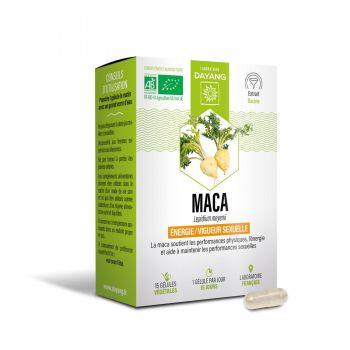Maca bio vigueur sexuelle et &eacute;nergie Dayang - bo&icirc;te de 15 g&eacute;lules v&eacute;g&eacute;tales