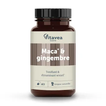 Maca et gingembre dynamisant sexuel Vitavea - pot de 40 g&eacute;lules