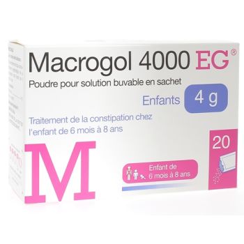 Macrogol 4000 EG enfants 4g - bo&icirc;te de 20 sachets