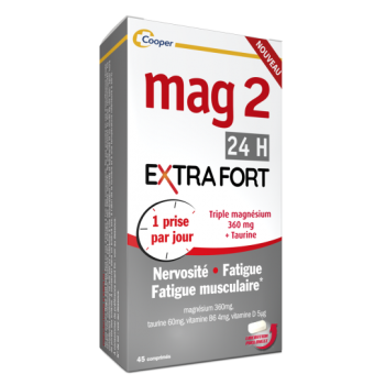 Mag 2 24h Extra Fort Cooper - bo&icirc;te de 45 comprim&eacute;s