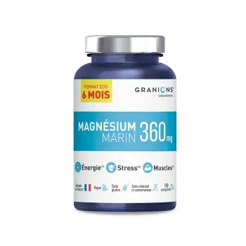 Magn&eacute;sium marin 360mg Granions - pot de 180 comprim&eacute;s