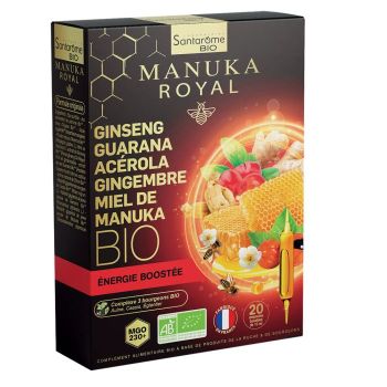 Manuka Royal Energie boost&eacute;e bio Santarome - bo&icirc;te de 20 ampoules