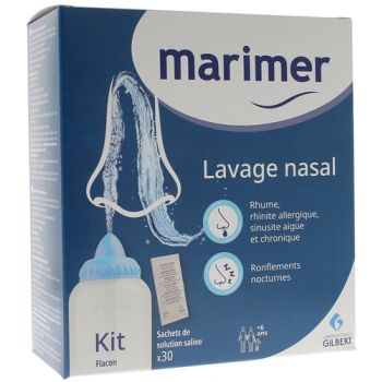 Marimer Lavage nasal kit irrigation - bo&icirc;te d'un flacon + 30 sachets
