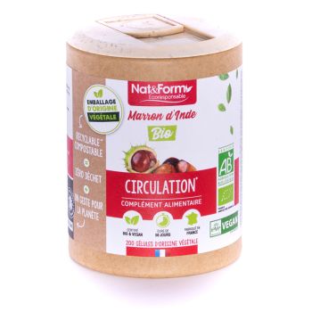 Marron d'Inde bio circulation Nat&Form - boite de 200 g&eacute;lules