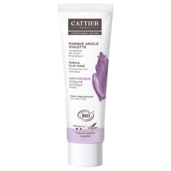 Masque &agrave; l'argile violette bio Cattier - tube de 100 ml