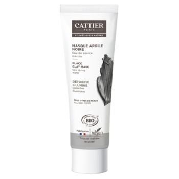 Masque &agrave; l'argile noire bio Cattier - tube de 100ml