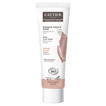 Masque &agrave; l'argile rose bio Cattier - tube de 100 ml