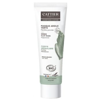 Masque &agrave; l'argile verte bio Cattier - tube de 100 ml
