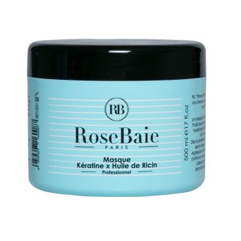 Masque &agrave; la k&eacute;ratine et &agrave; l&rsquo;huile de ricin RoseBaie - pot de 500ml