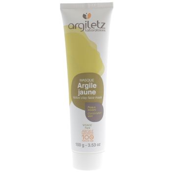 Masque argile jaune peaux mixtes pr&ecirc;te &agrave; l'emploi Argiletz - tube de 100 g
