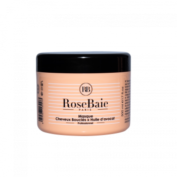 Masque cheveux boucl&eacute;s x huile d'avocat RoseBaie - pot de 500 ml