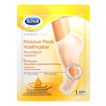Expertcare Masque pieds nourrissant &agrave; l'huile d'argan Scholl - sachet d'une paire