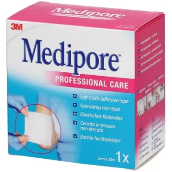 Medipore sparadrap blanc non-tiss&eacute; 3M - un rouleau