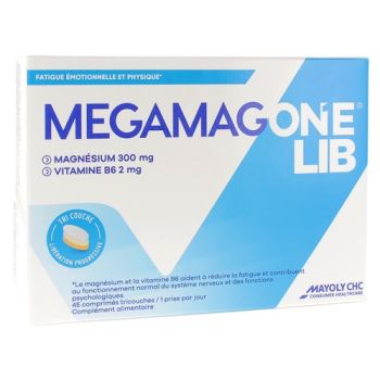 Megamag One Lib Fatigue &eacute;motionnelle et physique - bo&icirc;te de 45 comprim&eacute;s tricouches