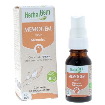 Memogem spray m&eacute;moire bio Herbalgem - spray de 15ml