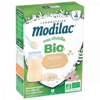 Mes c&eacute;r&eacute;ales bio d&egrave;s 4 mois Nature Modilac - bo&icirc;te de 250 g