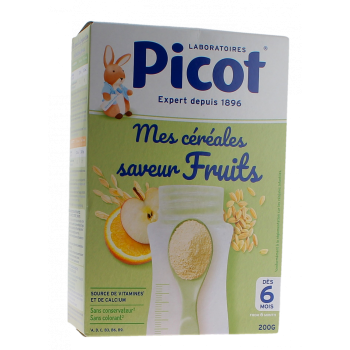 Mes c&eacute;r&eacute;ales saveur fruits Picot - boite de 200g