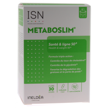 Metaboslim sp&eacute;cial graisse abdominale 50+ Ineldea - boite de 90 g&eacute;lules v&eacute;g&eacute;tales