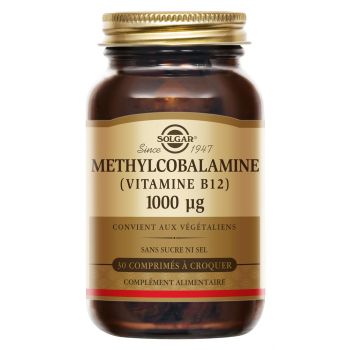 M&eacute;thylcobalamine vitamine B12 Solgar - pot de 30 comprim&eacute;s