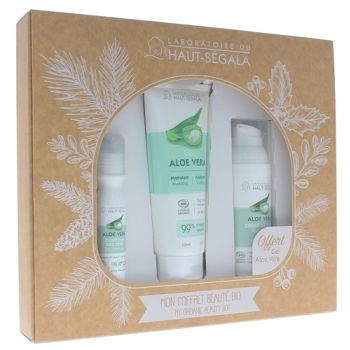 Mon coffret beaut&eacute; bio &agrave; l'aloe-vera Haut-S&eacute;gala - coffret contenant 3 produits