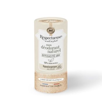 Mon d&eacute;odorant naturel hypoallerg&eacute;nique bio Respectueuse - stick de 50g