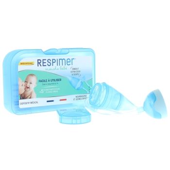 Mouche b&eacute;b&eacute; Respimer - bo&icirc;te contenant un mouche b&eacute;b&eacute; et 5 filtres