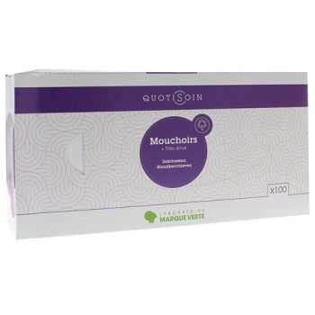 Mouchoirs blancs Marque Verte - bo&icirc;te de 100 mouchoirs