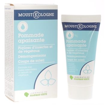 Moustikologne pommade apaisante piq&ucirc;res d'insectes et v&eacute;g&eacute;taux Marque verte - tube de 30 ml