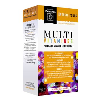 Multi vitamines min&eacute;raux ginseng et rhodiola Dayang - Bo&icirc;te de 30 g&eacute;lules