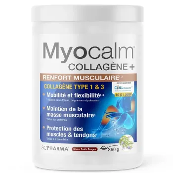 Myocalm collag&egrave;ne + saveur fruits rouges 3C Pharma - pot de 360g