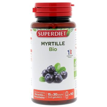 Myrtille bio Super Diet - boite de 90 g&eacute;lules